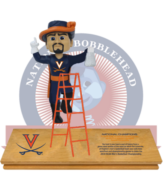 Virginia Cavaliers 2019 Men's Basketball Game Used Championship Court Ladder Bobblehead (Presale)