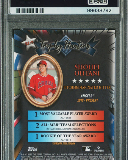 Graded 2022 Topps Stadium Club Chrome Shohei Ohtani #RL8 Trophy Hunters Baseball Card PSA 10 Gem Mint