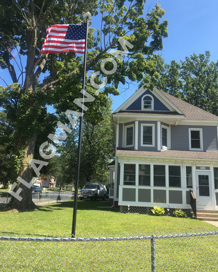 Aluminum Flagpole - External Rope - Heavy Duty, Lifetime Warranty - Made in USA