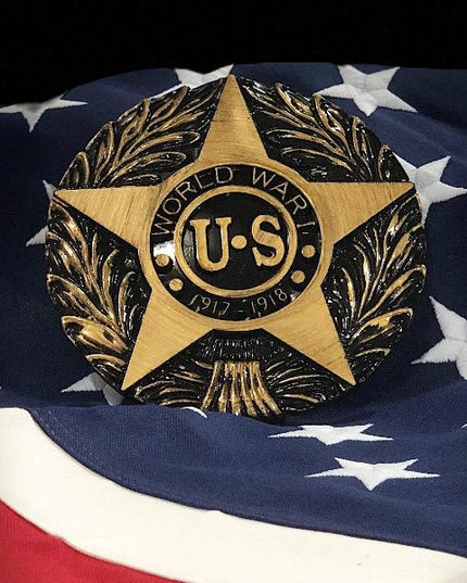 WWI Veteran Grave Marker & Flag Holder with Aluminum Ground Spike