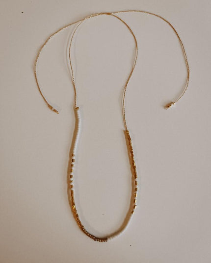 Gold Beaded Necklace and Bracelet Set