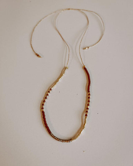 Gold Beaded Necklace and Bracelet Set