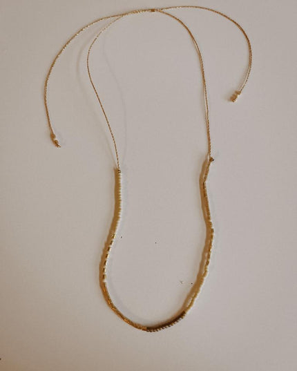 Gold Beaded Necklace and Bracelet Set