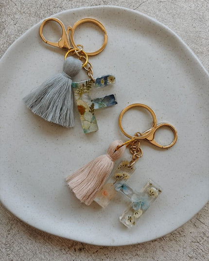 Wildflower Letter Keychain