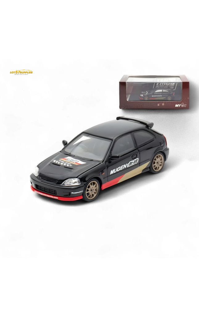 Motorhelix Honda Civic EK9 MUGEN Malaysia Limited Edition - Black 1:64