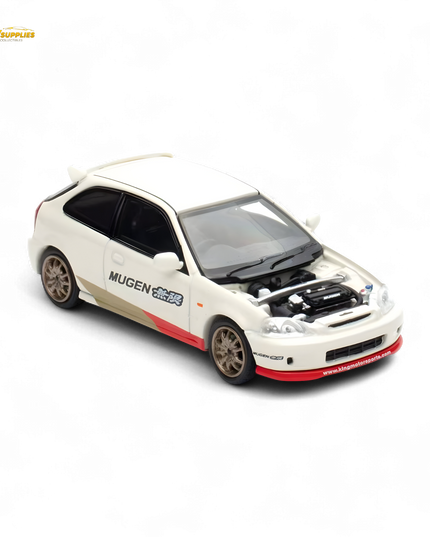 Motorhelix Honda Civic EK9 MUGEN Malaysia Limited Edition - White 1:64