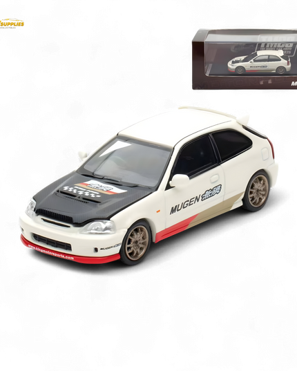 Motorhelix Honda Civic EK9 MUGEN Malaysia Limited Edition - White 1:64