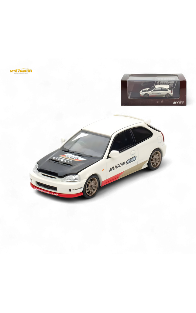 Motorhelix Honda Civic EK9 MUGEN Malaysia Limited Edition - White 1:64