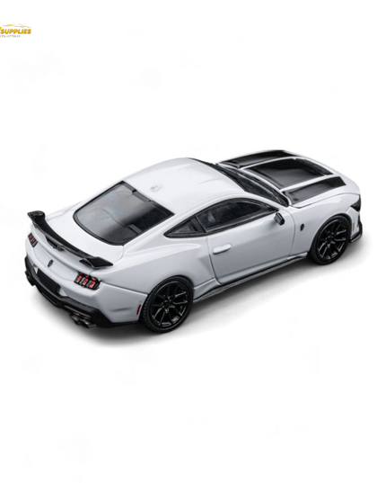 (Pre-Order) DCM Mustang Dark Horse - Crystal White - Black Wheels 1:64