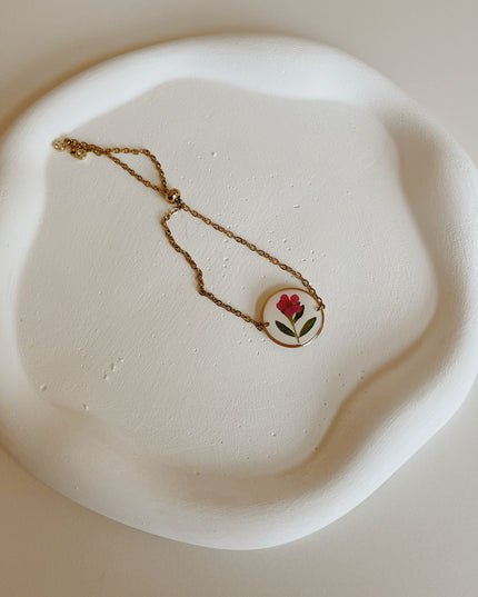 Wildflower Gold Bracelet Large Pendant