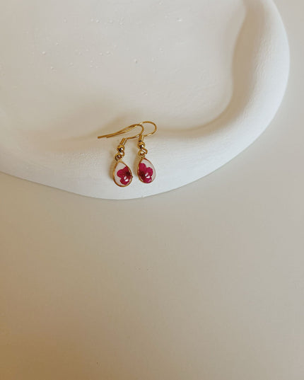 Wildflower Gold Dangle Earrings Small Pendant