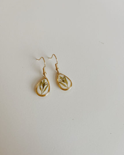Wildflower Gold Dangle Earrings Large Pendant