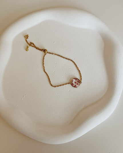 Wildflower Gold Bracelet Small Pendant