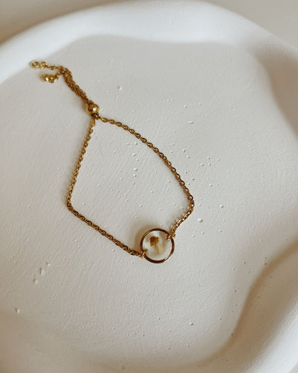 Wildflower Gold Bracelet Small Pendant
