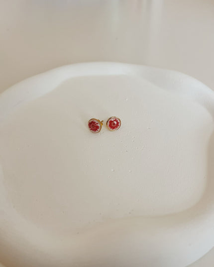 Wildflower Gold Stud Earrings