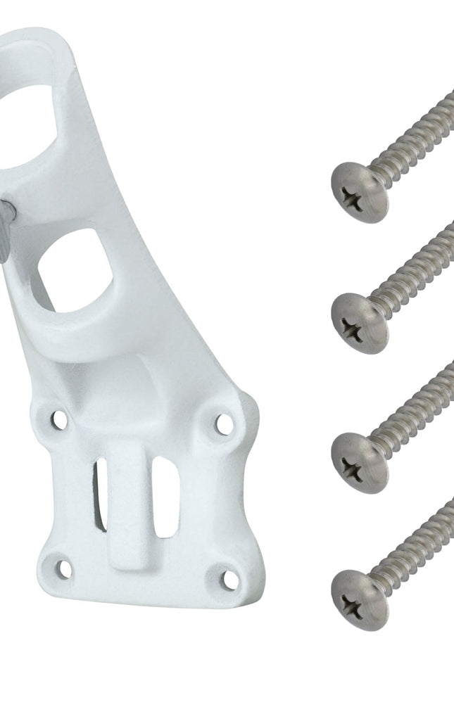 Aluminum 1" Flagpole Bracket - White