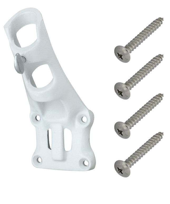 Aluminum 1" Flagpole Bracket - White