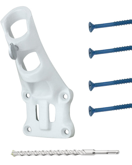 Aluminum 1" Flagpole Bracket - White
