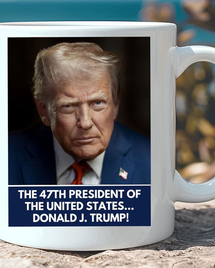 47th President Trump Mug | Trump Gift for Him | Independence Day Patriotic Coffee Cup | MAGA Supporter Political Gift 682449 - GOP