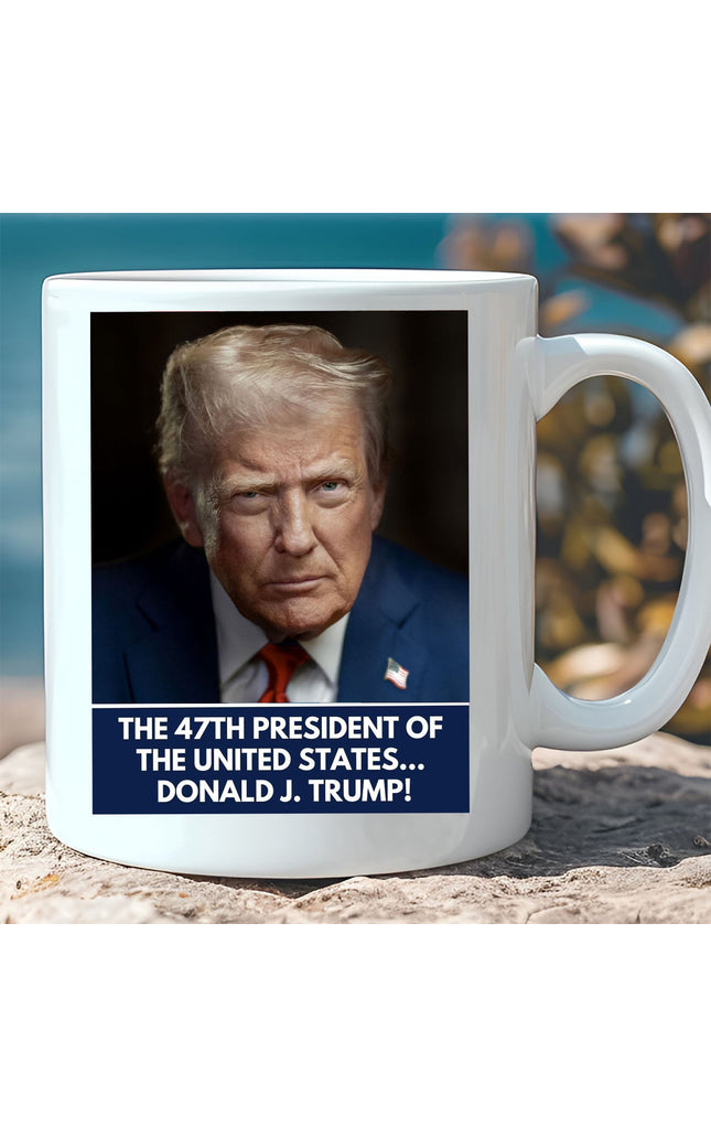 47th President Trump Mug | Trump Gift for Him | Independence Day Patriotic Coffee Cup | MAGA Supporter Political Gift 682449 - GOP