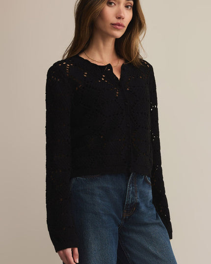Rosalyn Diamond Cardigan Black