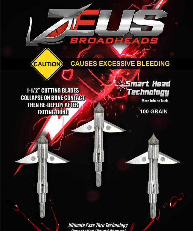 ZEUS 100 GRAIN BROADHEADS (3 PACK)