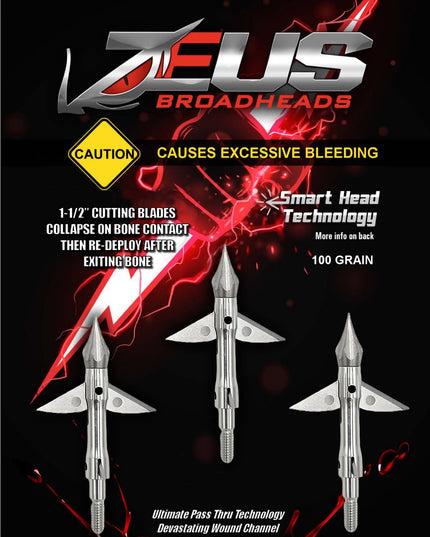 ZEUS 125 GRAIN BROADHEADS (3 PACK)