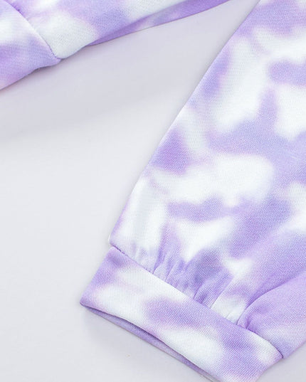 Women Tie-Dye Drop Shoulder Round Neck Sweatshirt