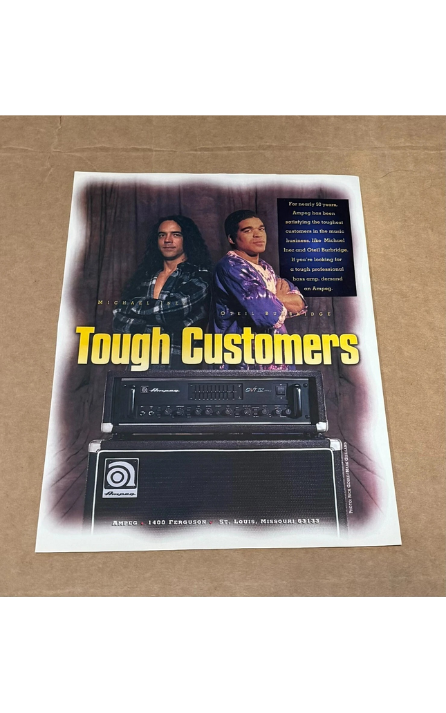 AMPEG AMPS - Michael Inez & Oteil Burbridge - 1998 Print Advertisement
