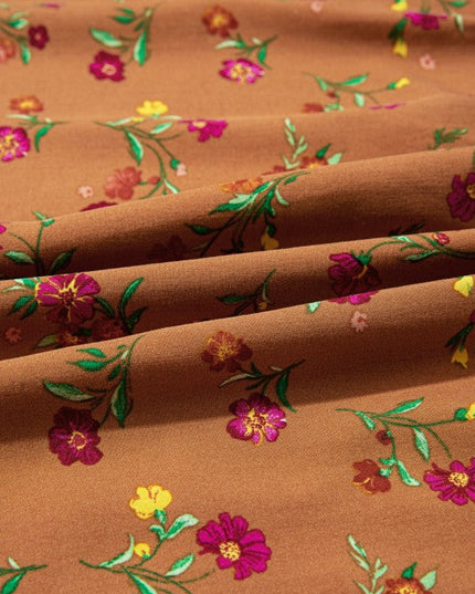 Plus Size Floral V-Neck Ruffle Sleeve Tiered Dress