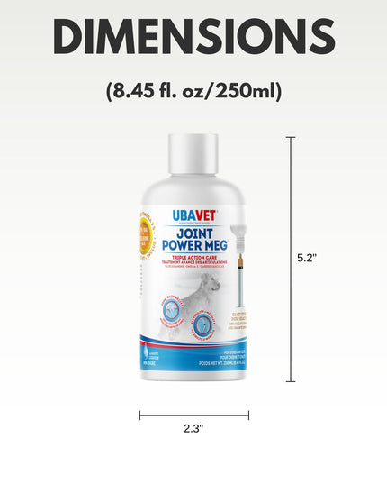 UBAVET Joint Power MEG Maximum Joint Care Liquid for Cats and Dogs
