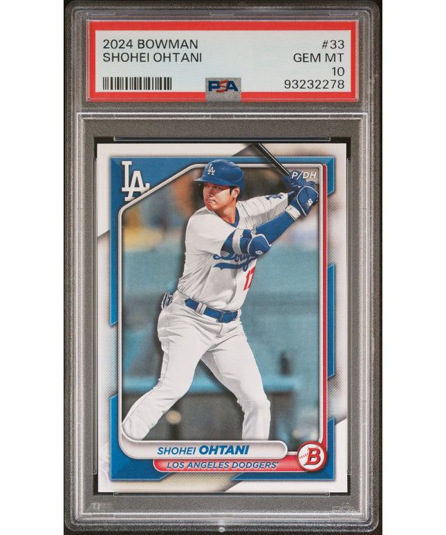 Graded 2024 Topps Bowman Shohei Ohtani #33 Baseball Card PSA 10 Gem Mint