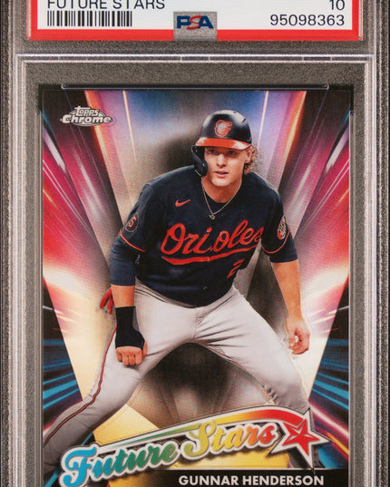 Graded 2024 Topps Chrome Gunnar Henderson #FS2 Future Stars Baseball Card PSA 10
