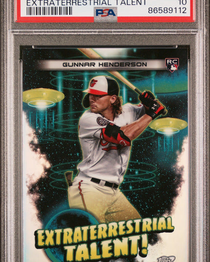 Graded 2023 Topps Cosmic Chrome Gunnar Henderson #ET6 Extra Terrestrial Talent Rookie RC Baseball Card PSA 10 Gem Mint