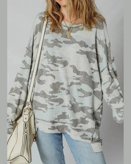 Camouflage Long Sleeve Sweatshirt