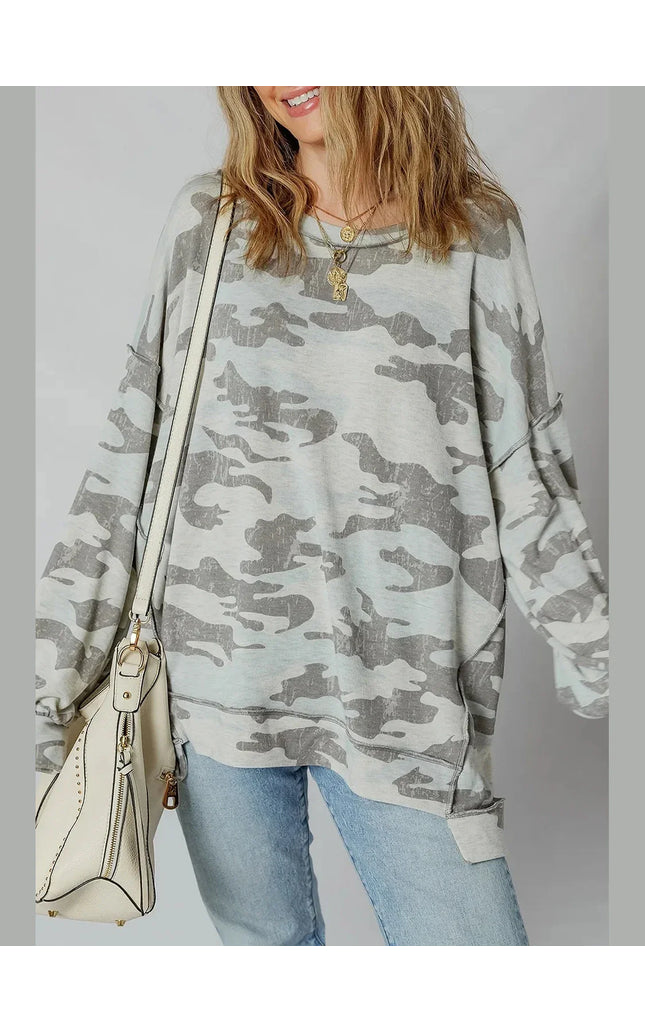 Camouflage Long Sleeve Sweatshirt