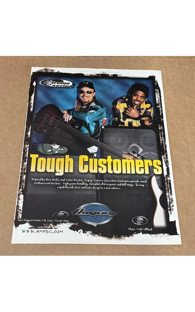 AMPEG AMPS - VICTOR WOOTEN & STEVE BAILEY - 1999 Print Advertisement