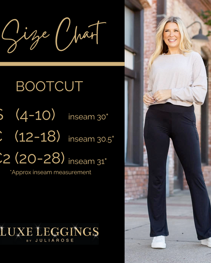 Ready to Ship | The Liz - Crossover Bootcut Leggings with Pockets