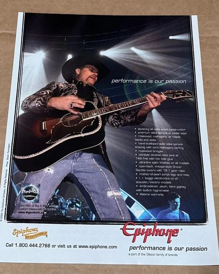 JOHN RICH of BIG & RICH - EPIPHONE GUITARS - 2006 Print Advertisement