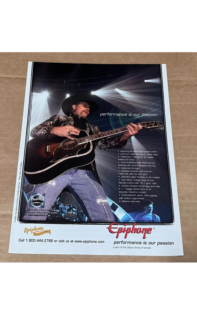 JOHN RICH of BIG & RICH - EPIPHONE GUITARS - 2006 Print Advertisement