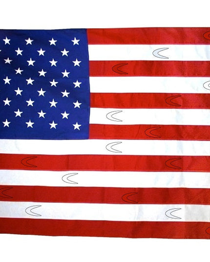 Polyester American Flag with Wind Slits for Hanging on Fire Trucks & Cranes *Made in USA*