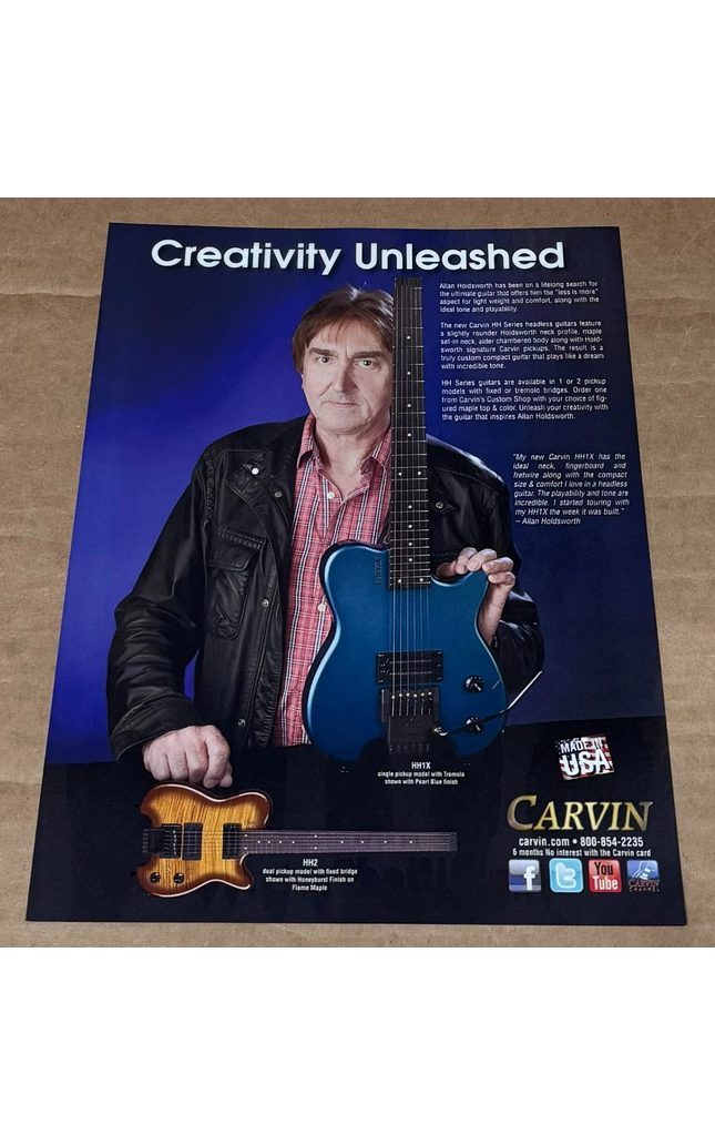 ALLAN HOLDSWORTH - CARVIN GUITARS - 2012 Print Ad