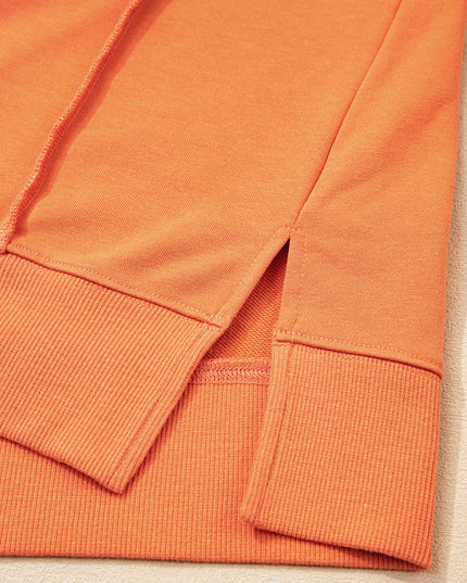 Floral Patchwork Hoodie with Drawstring