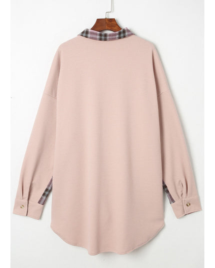 Plaid Button Down Collared Jacket