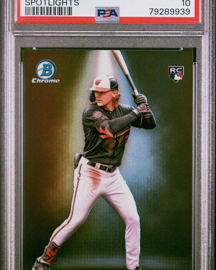 Graded 2023 Topps Bowman Gunnar Henderson #BS5 Spotlights Rookie RC Baseball Card PSA 10 Gem Mint