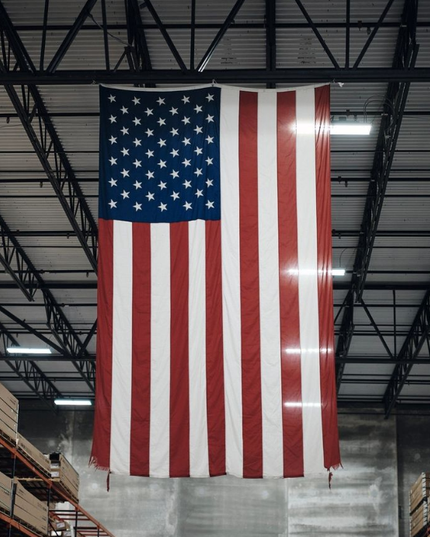 Double Sided American Flag for Vertical Viewing *Made in USA*