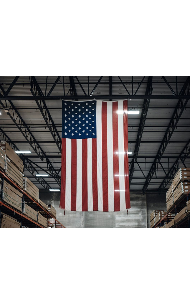 Double Sided American Flag for Vertical Viewing *Made in USA*