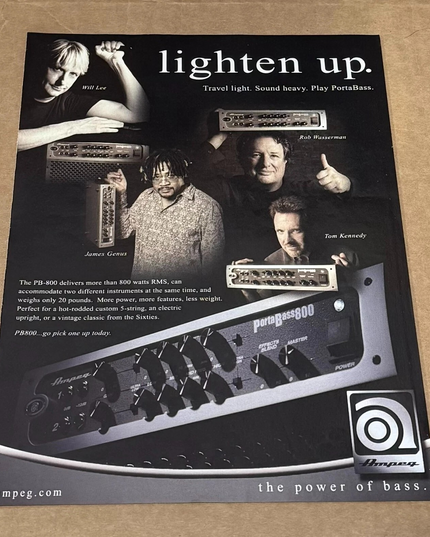 AMPEG AMPS - WILL LEE / JAMES GENUS / TOM KENNEDY - 2004 Print Advertisement