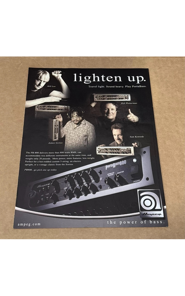 AMPEG AMPS - WILL LEE / JAMES GENUS / TOM KENNEDY - 2004 Print Advertisement