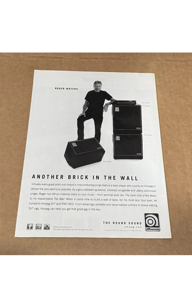 AMPEG AMPS - ROGER WATERS of PINK FLOYD - 2010 Print Advertisement
